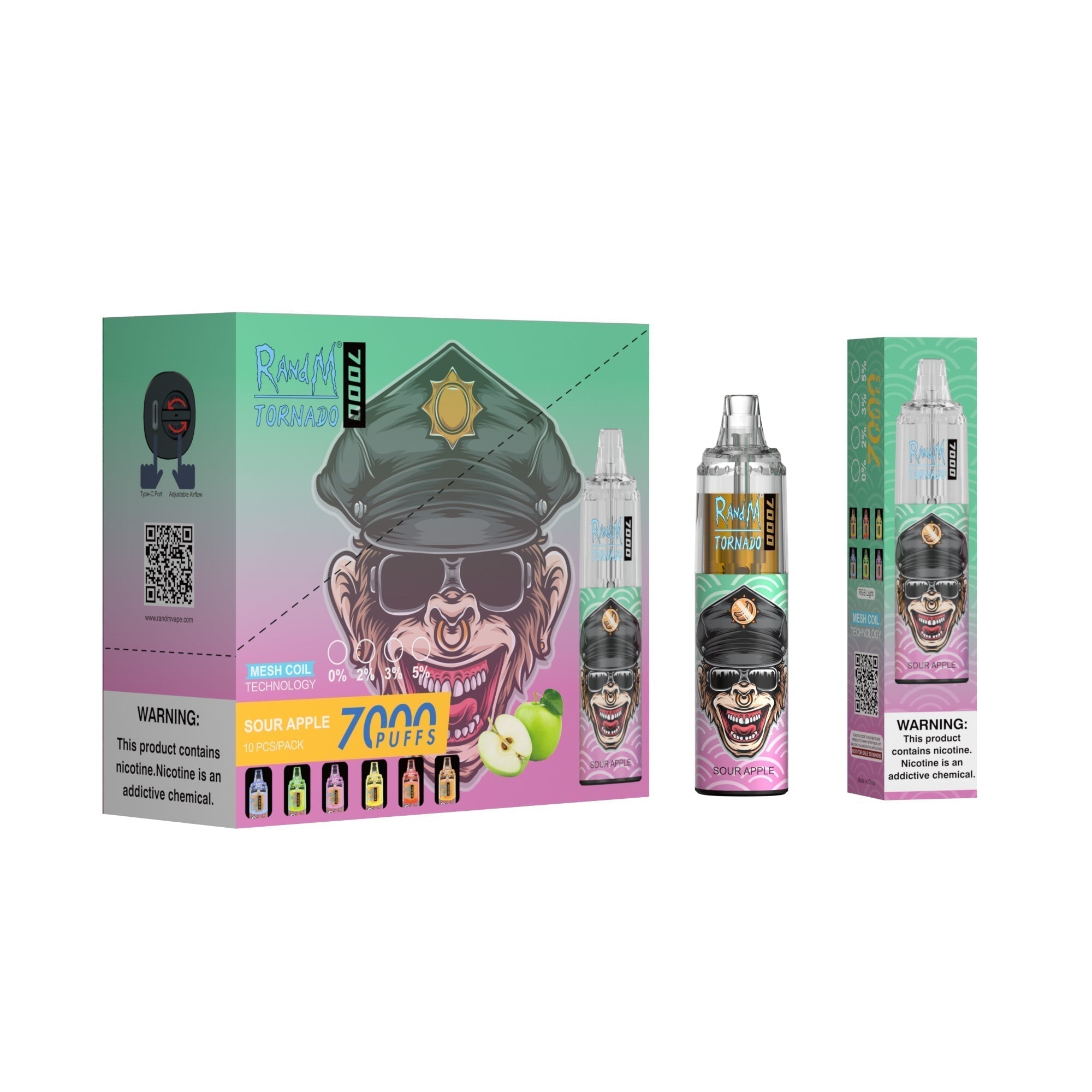 RAndM Tornado 7000 Puffs Engangs Vape