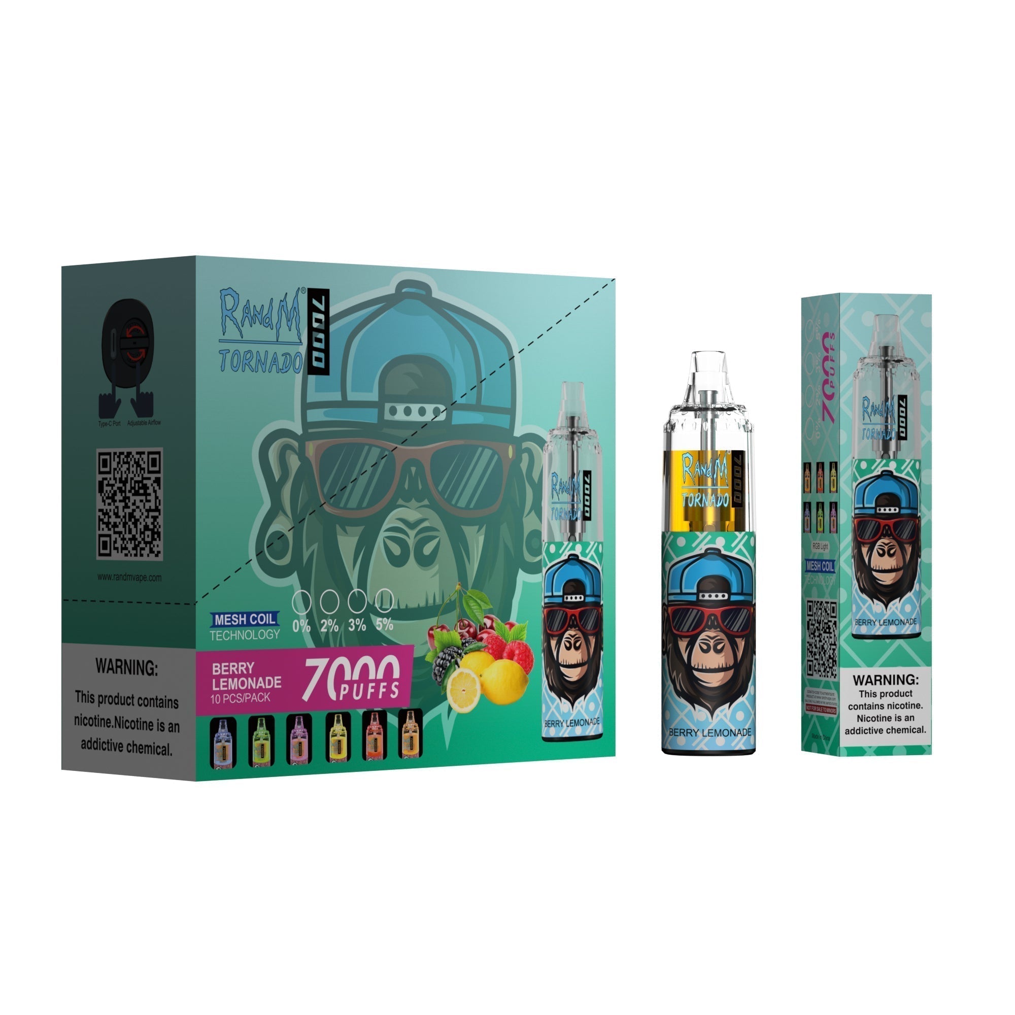 RAndM Tornado 7000 Puffs Engangs Vape