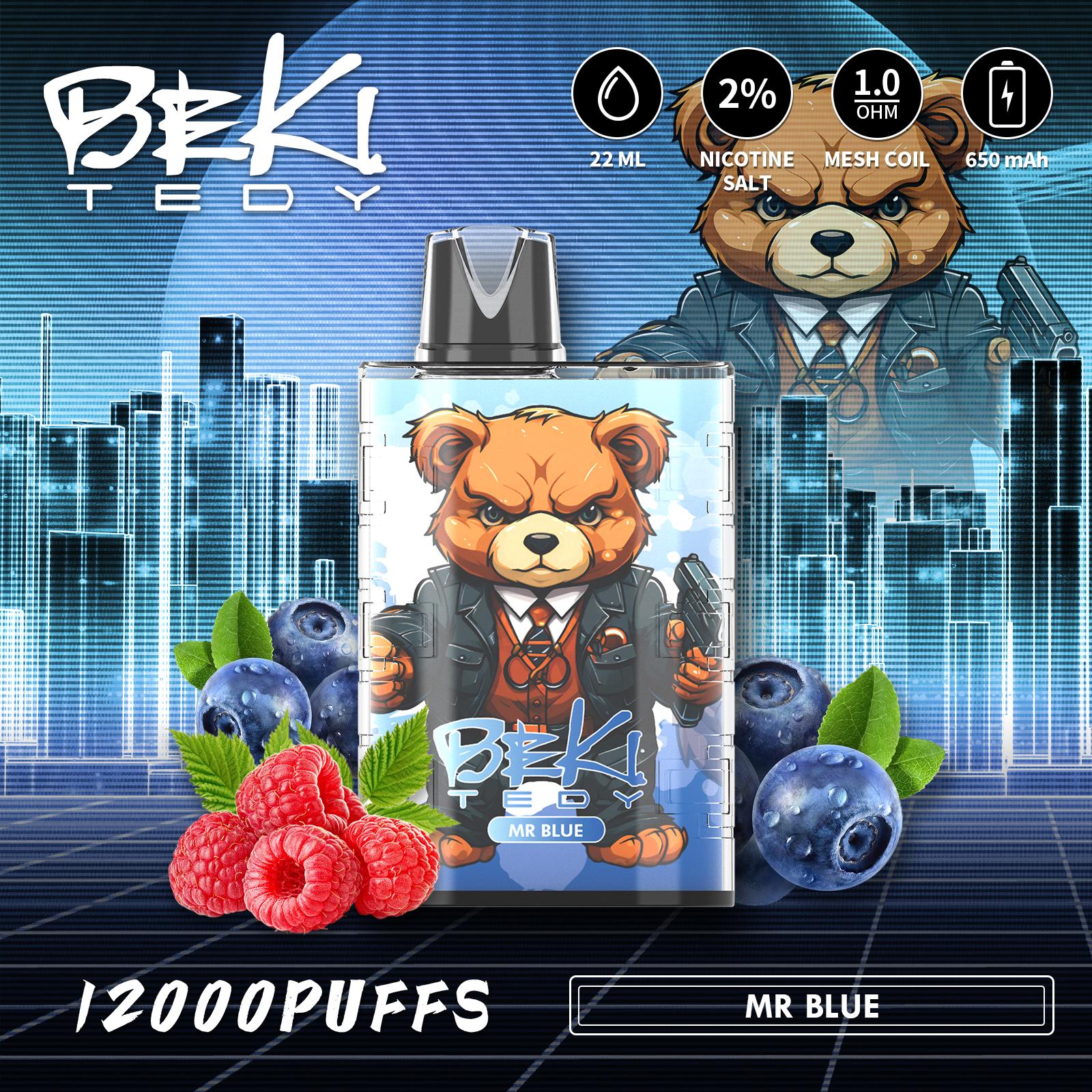 Beki Tedy 12000 Puffs Engangs Vape (æske med 10 stk)