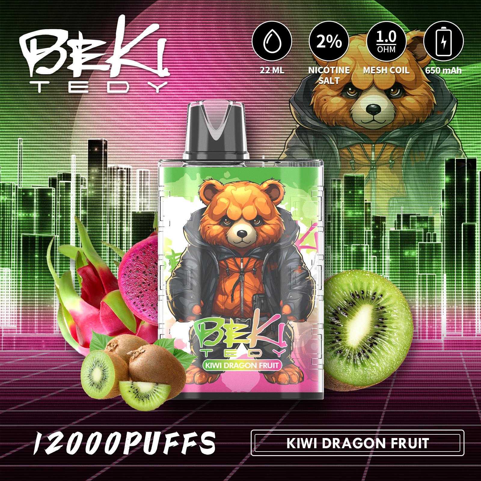 Beki Tedy 12000 Puffs Engangs Vape (æske med 10 stk)