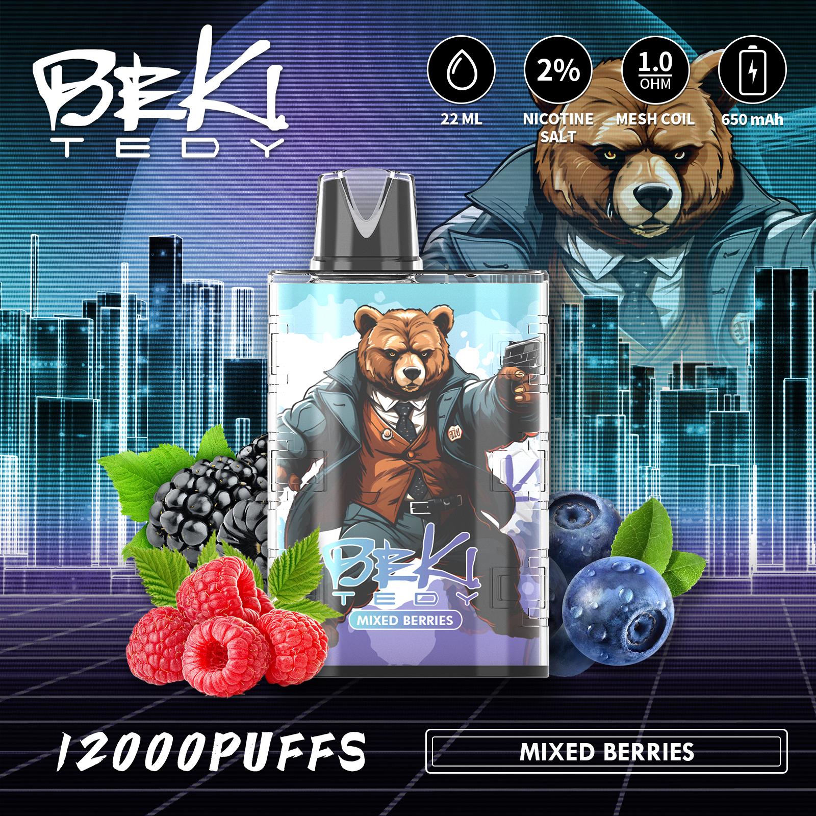 Beki Tedy 12000 Puffs Engangs Vape (æske med 10 stk)