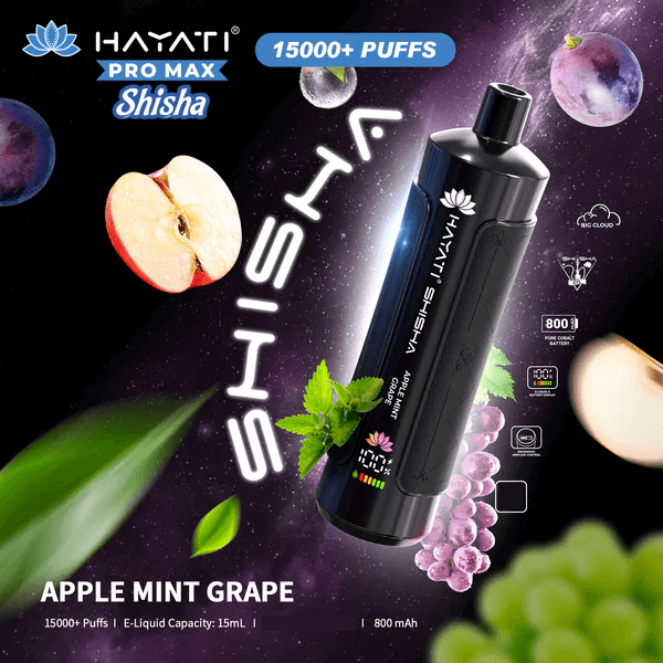 Hayati Shisha 15000 Puffs Engangs Vape (æske med 10 stk)