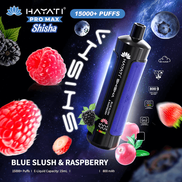 Hayati Shisha 15000 Puffs Engangs Vape (æske med 10 stk)