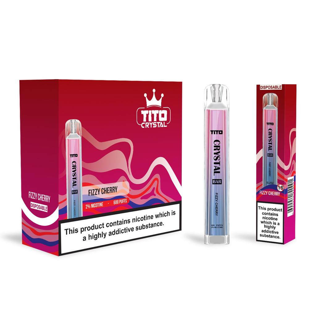 Tito Crystal Bar Vape Pen 600 Puffs Disposable Vape (Box of 10)