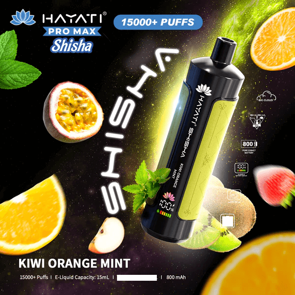 Hayati Shisha 15000 Puffs Engangs Vape (æske med 10 stk)