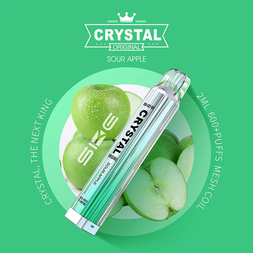 SKE Crystal Bar 600 Puffs Engangs Vape (æske med 10 stk)