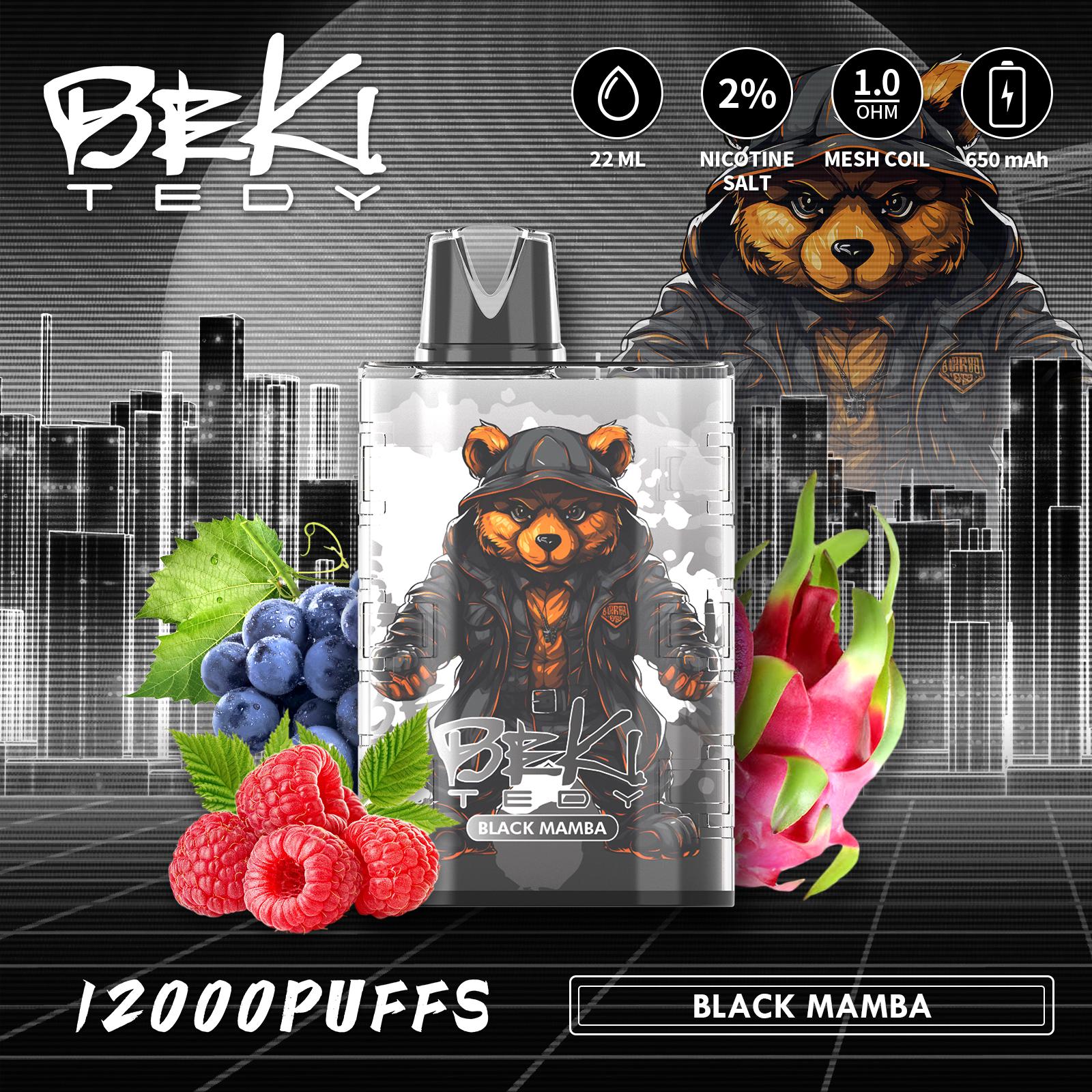 Beki Tedy 12000 Puffs Engangs Vape (æske med 10 stk)