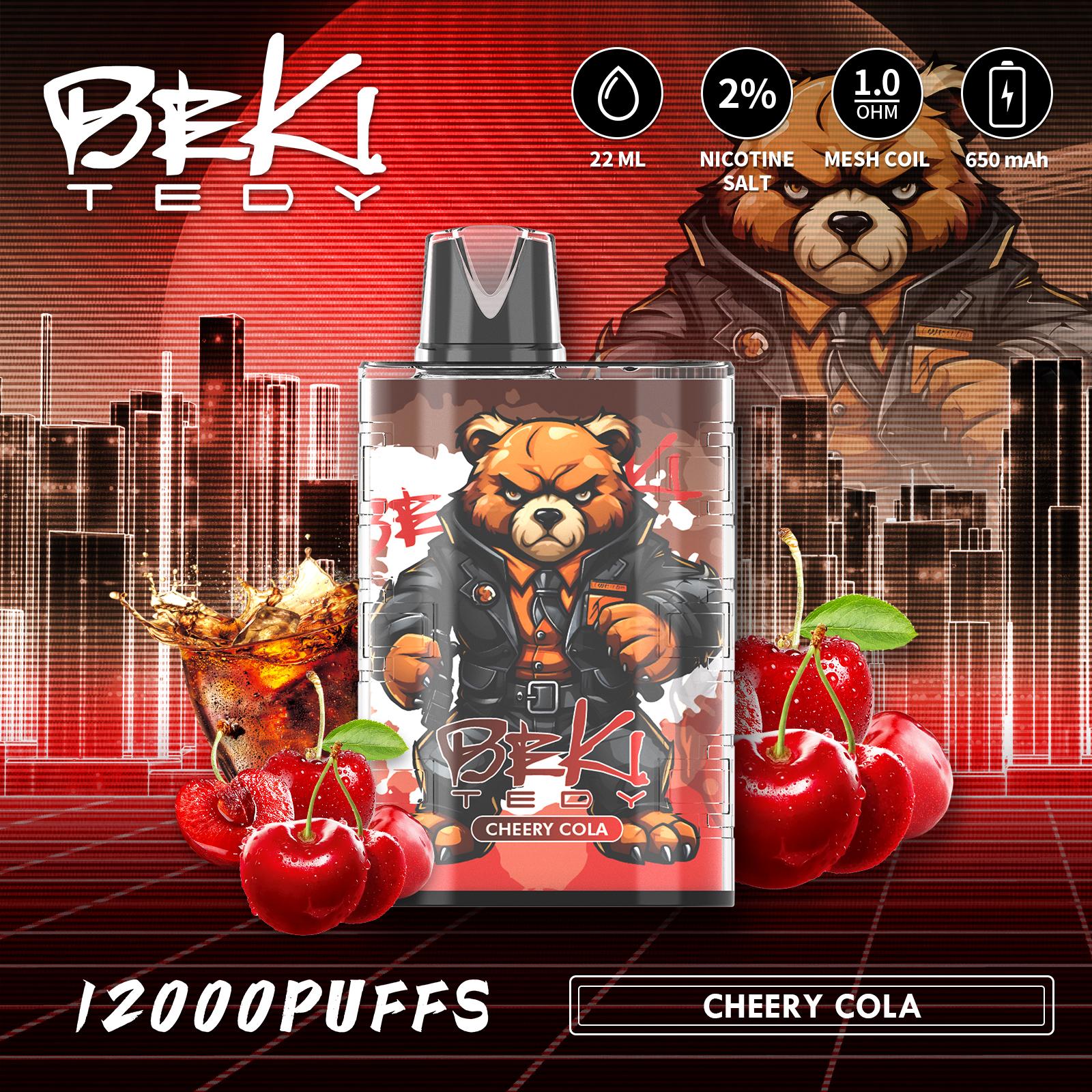 Beki Tedy 12000 Puffs Engangs Vape (æske med 10 stk)