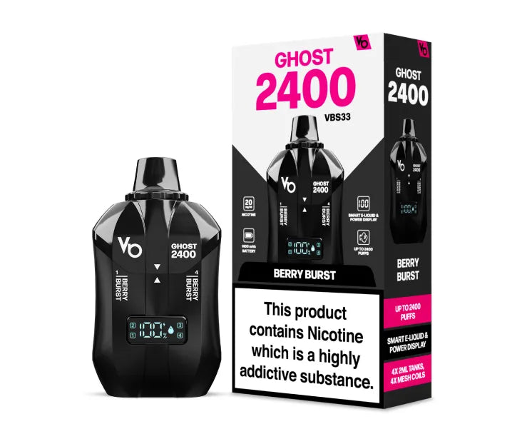 Ghost 2400 Puffs Engangs Vape (æske med 5 stk)