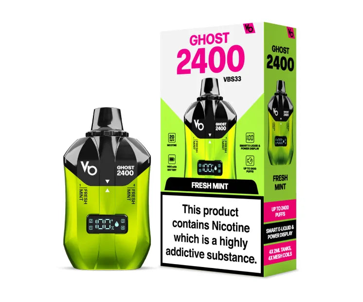 Ghost 2400 Puffs Engangs Vape (æske med 5 stk)