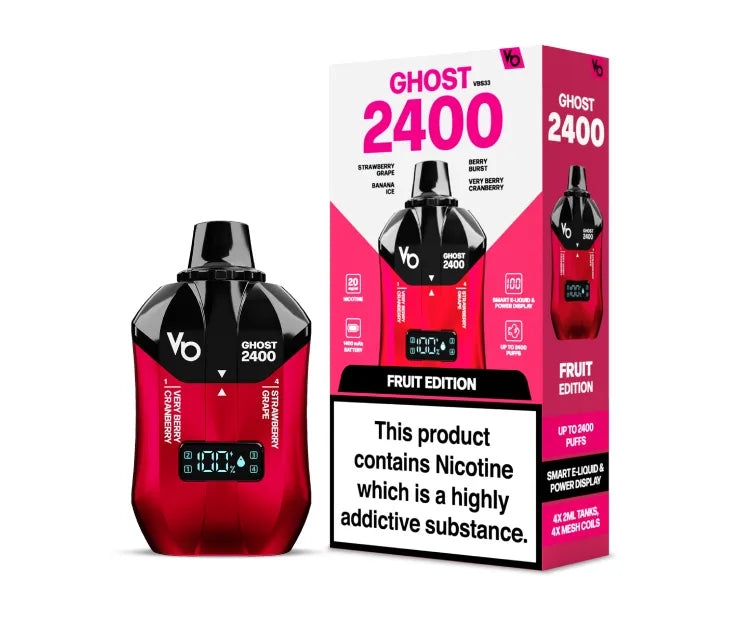 Ghost 2400 Puffs Engangs Vape (æske med 5 stk)