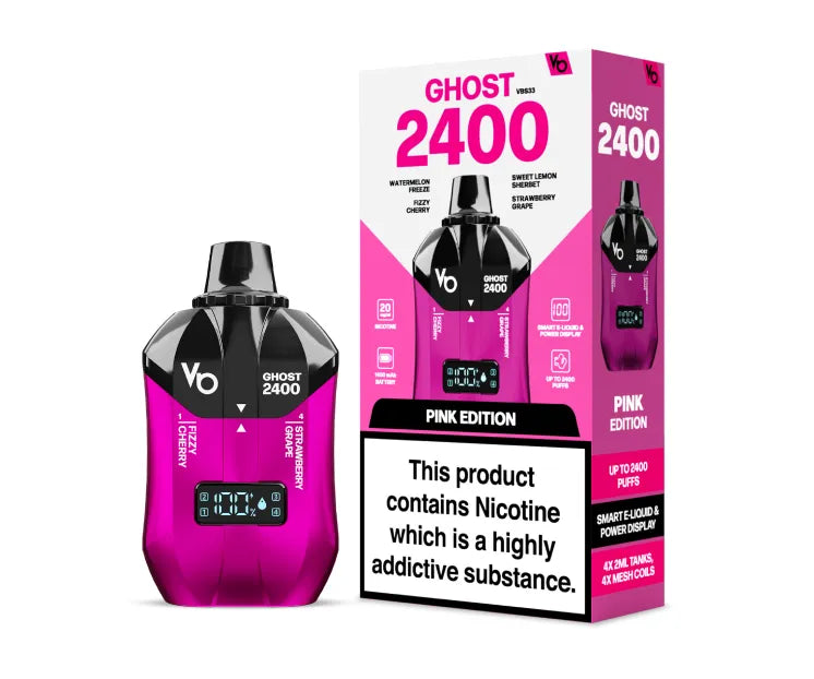 Ghost 2400 Puffs Engangs Vape (æske med 5 stk)